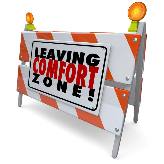 Image of sign showing leaving the comfort zone to get more C-Store Upselling